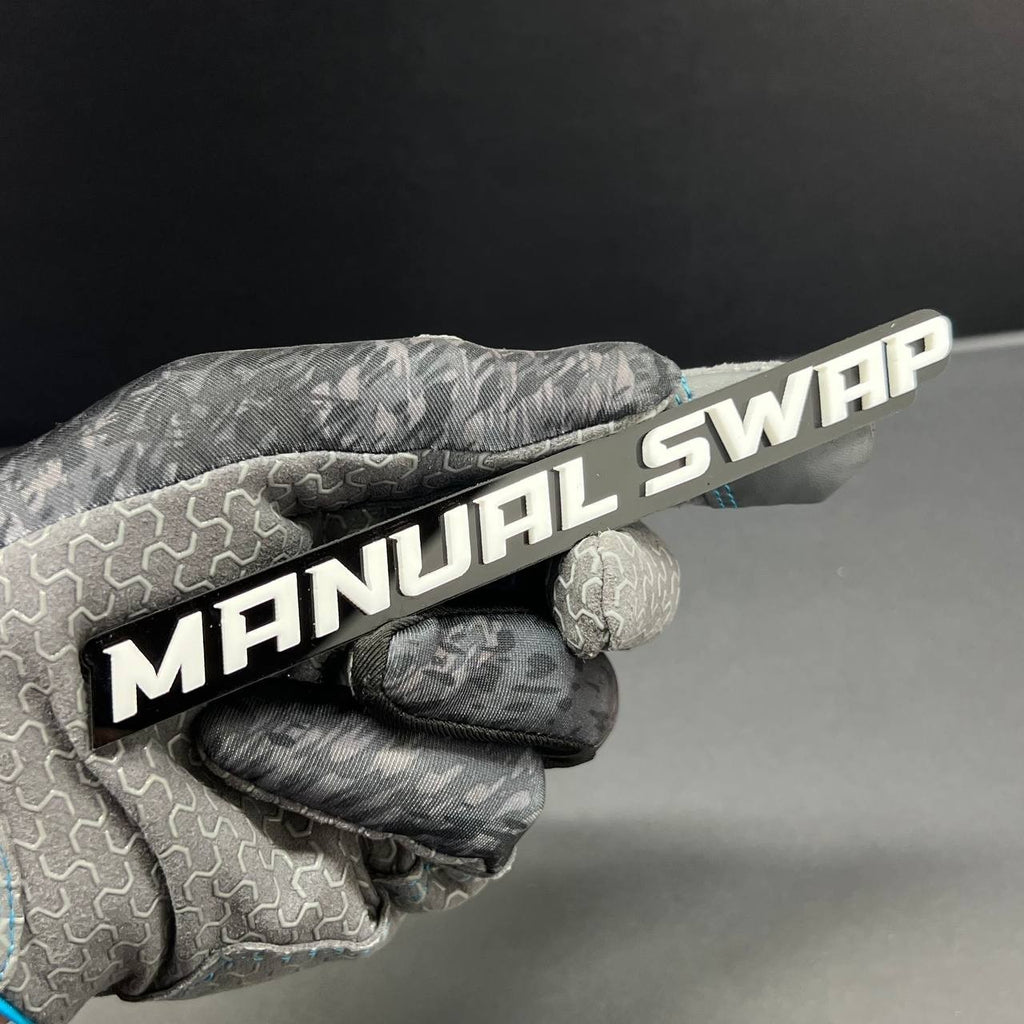 1PC MANUAL SWAP Emblem –  3D Acrylic Fender or Tailgate Badge for Car