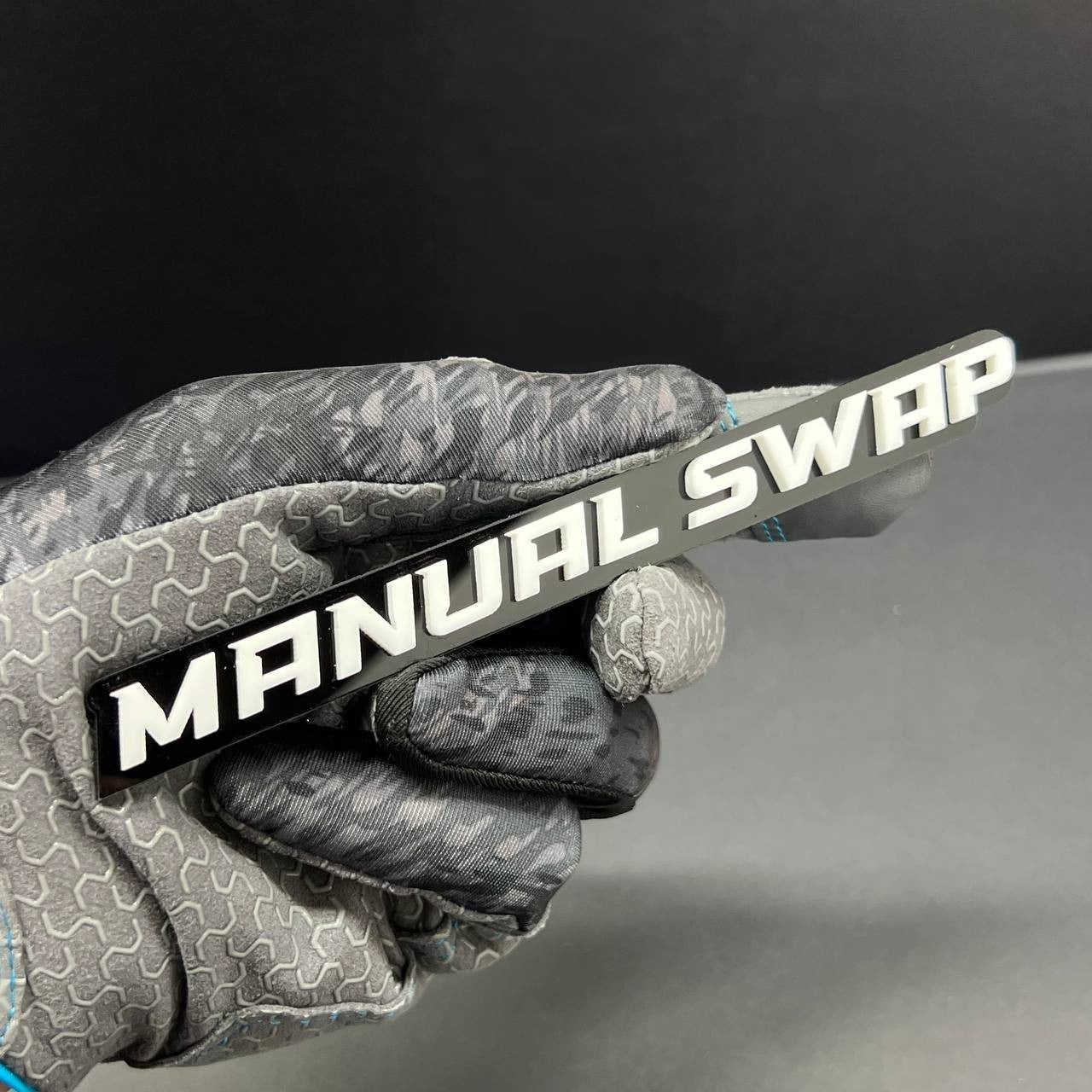1PC MANUAL SWAP Emblem –  3D Acrylic Fender or Tailgate Badge for Car