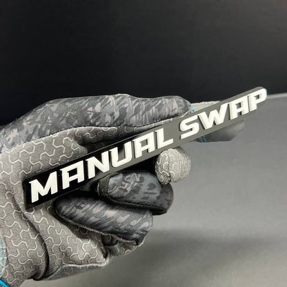 1PC MANUAL SWAP Emblem –  3D Acrylic Fender or Tailgate Badge for Car