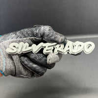 2PCS Gray SILVERADO EMBLEM BADGE FOR SILVERADO