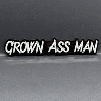 1PC GROWN ASS MAN Logo Emblem – Multicolor Acrylic Fender & Tailgate Badge