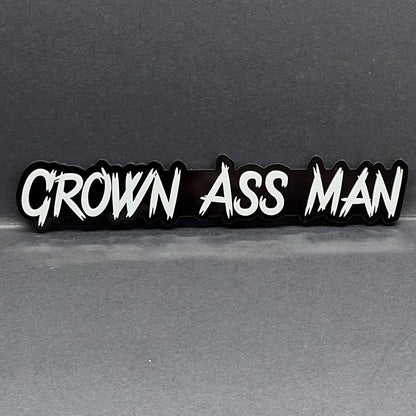 1PC GROWN ASS MAN Logo Emblem – Multicolor Acrylic Fender & Tailgate Badge
