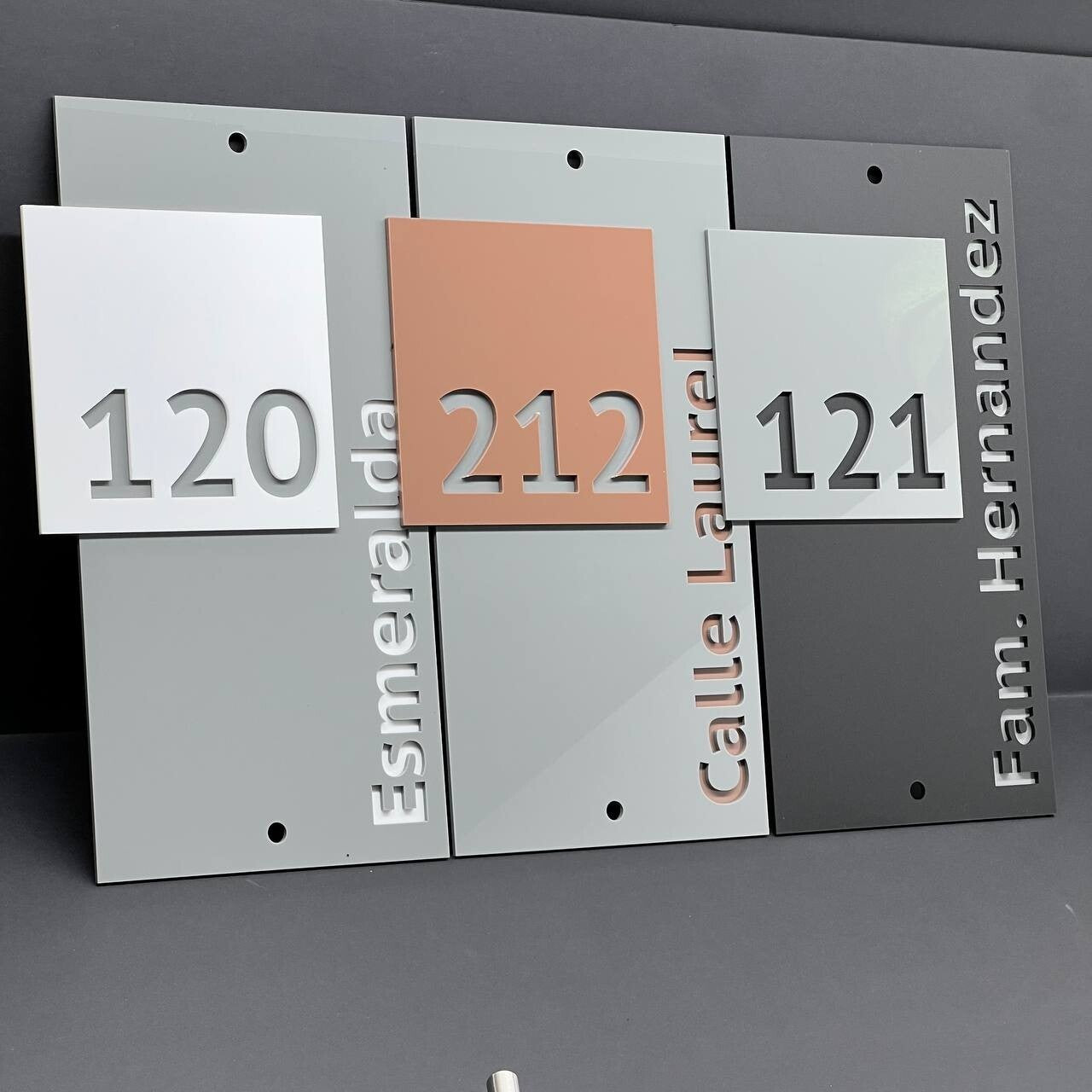 House Number Sign MULTI COLOR Personalized Modern Address Plate Custom Home