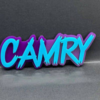 Camry 3D Emblem Badge – Multicolor Acrylic Toyota Car Fender & Trunk Decal (1pc)