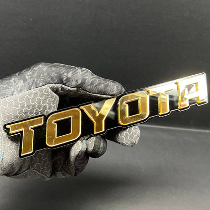 1pc Toyota 3D Emblem Badge – Multicolor Acrylic Toyota Car Fender & Trunk Decal
