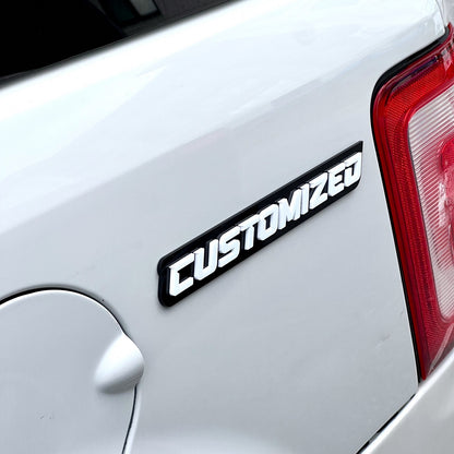 Custom Car Emblem Badge MULTI COLOR Customized Text Names