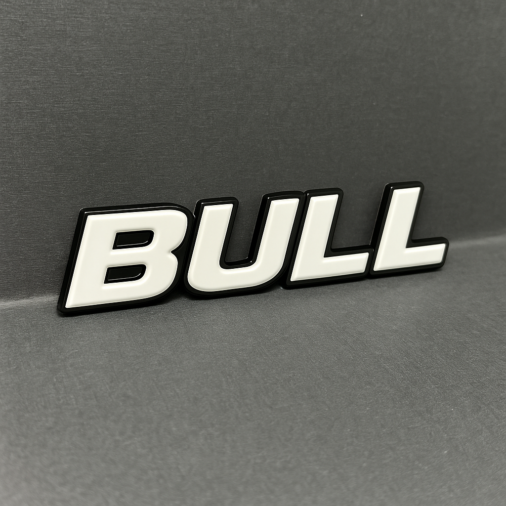 1PC BULL Emblem – Custom Acrylic Fender or Tailgate Badge