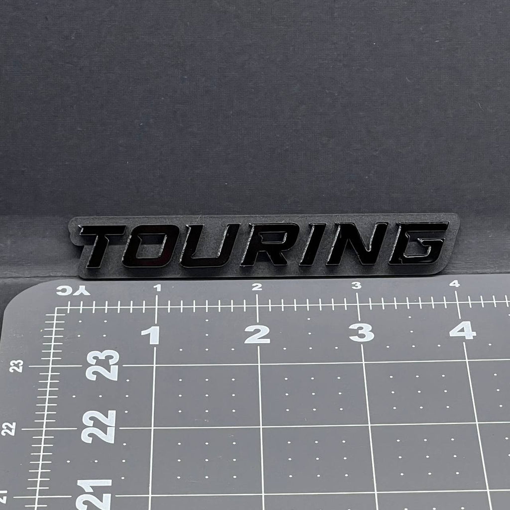 1PC TOURING Emblem – 3D Acrylic Tailgate Badge Decal for Car, Truck, SUV