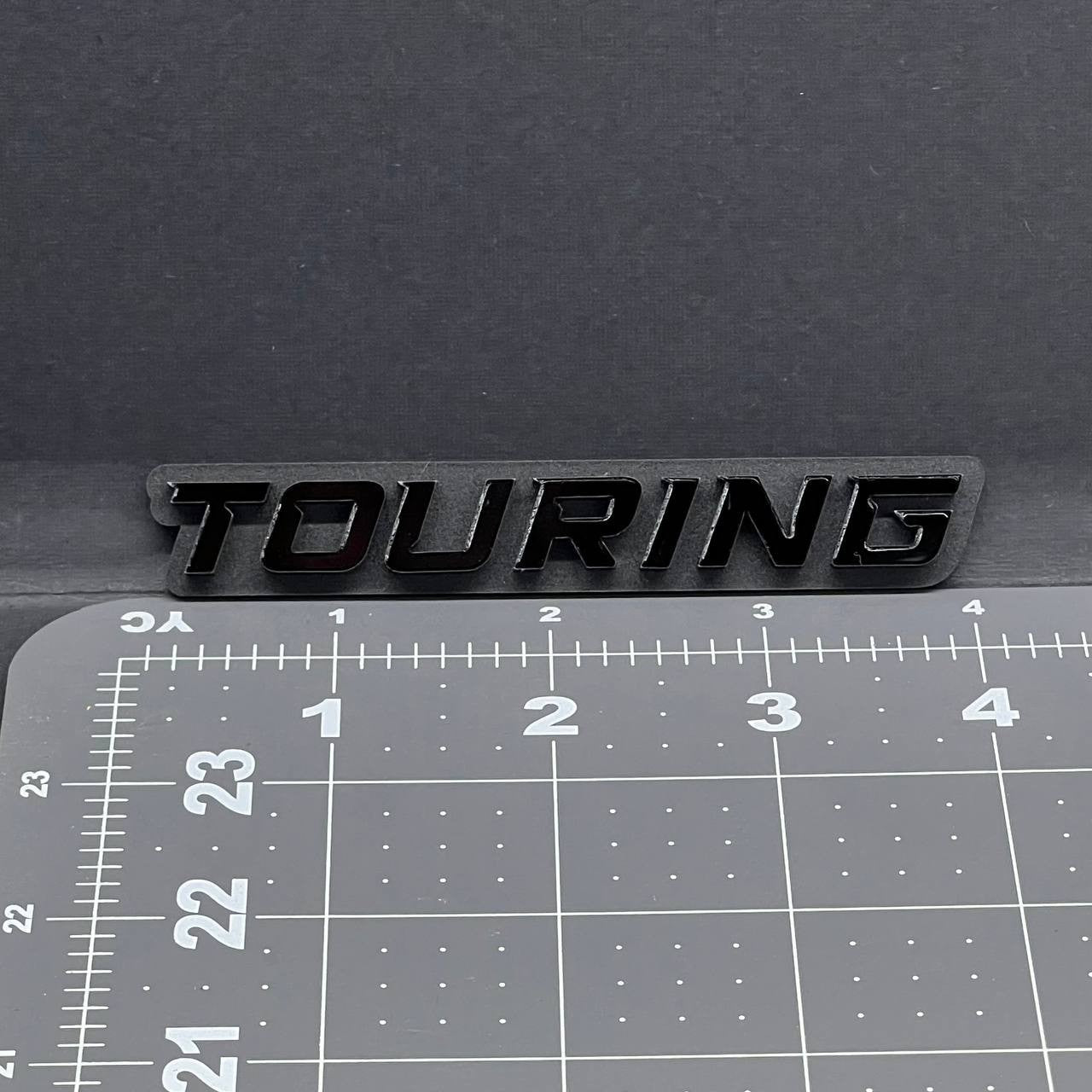 1PC TOURING Emblem – 3D Acrylic Tailgate Badge Decal for Car, Truck, SUV