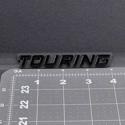 1PC TOURING Emblem – 3D Acrylic Tailgate Badge Decal for Car, Truck, SUV