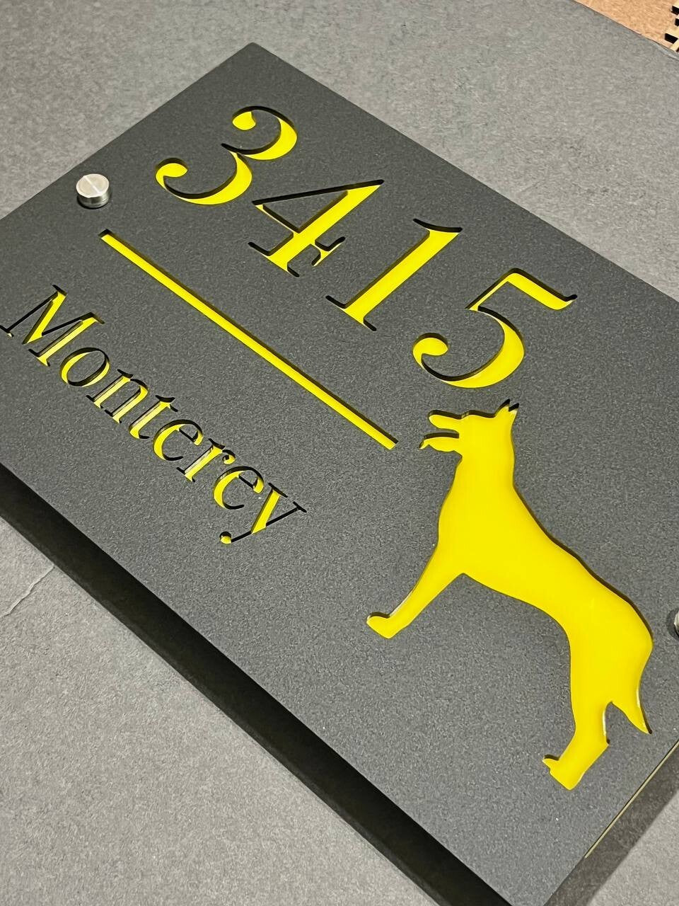 Custom House Number Plaques House Door Number Signs Matt Address Plaques