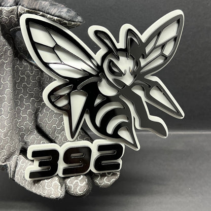 2PCS 392 Hornet Badges – Aggressive Bee 3D Acrylic Car & Truck Fender Emblems