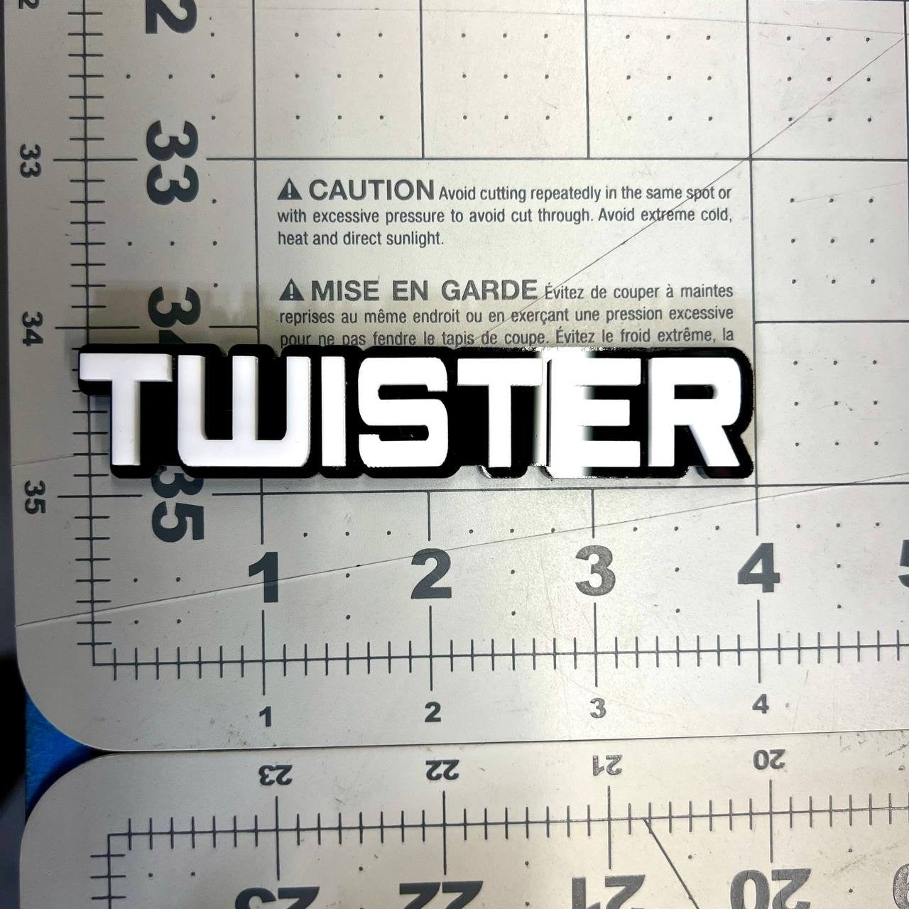 1x TWISTER 3D Acrylic Emblem – Custom Multicolor Car, Truck & SUV Exterior Badge