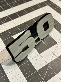 2pcs 5.0 Emblem Multicolor Badges White On Black Fender Angry Aggressive Racing