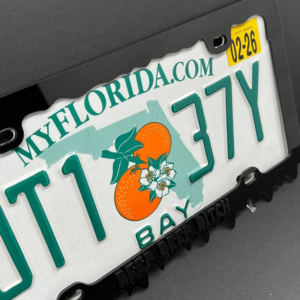 Beep Beep Bitch Black License Plate Frame Cover, Frame, Car Frame
