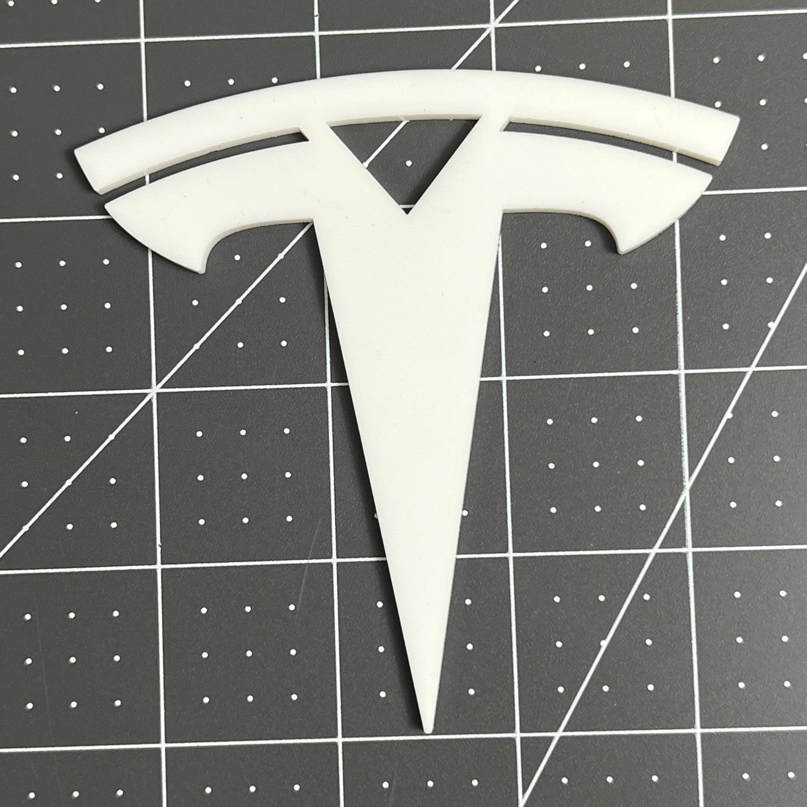 2PCS Tesla Emblems – Custom 3D Multicolor Acrylic Fender & Trunk Badges