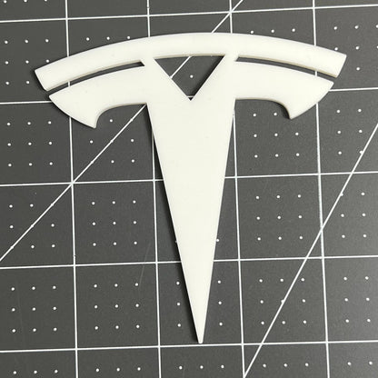 2PCS Tesla Emblems – Custom 3D Multicolor Acrylic Fender & Trunk Badges