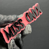 1PC MISS ONYX Emblem – 3D Custom Acrylic Car Fender & Trunk Badge Decal