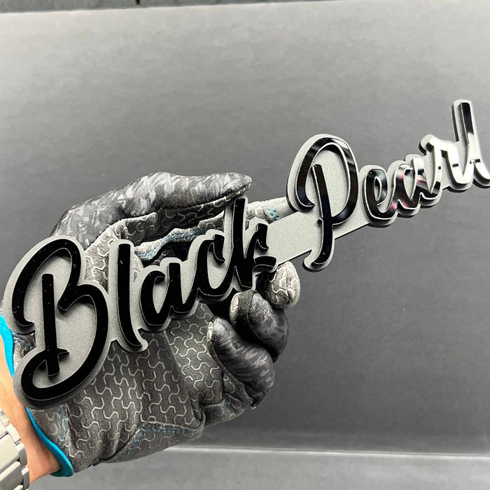 1pc Black Pearl Multicolor 3D Car Emblem – Acrylic Custom Vehicle Badge