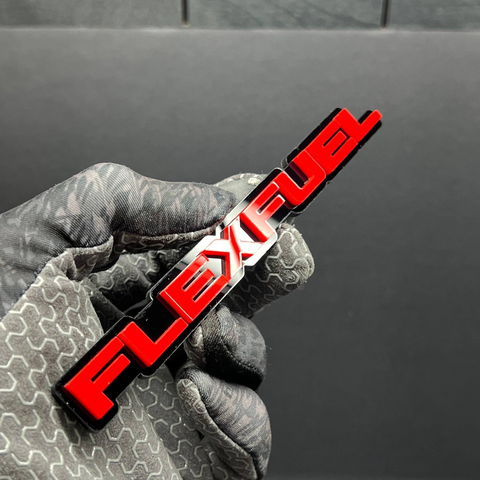 1pcs FLEXFUEL 3D Emblem – Multicolor Acrylic Car Badge for Fender or Trunk