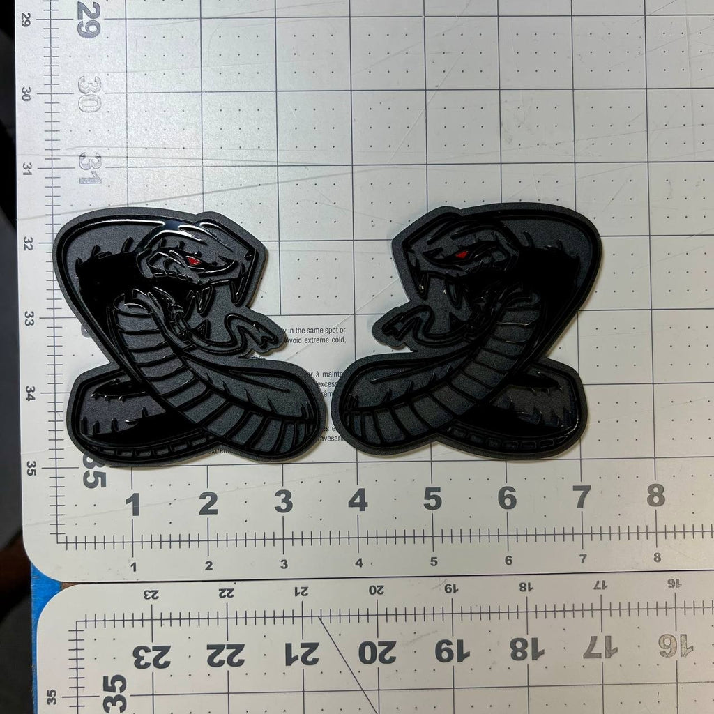 1PC Ford Mustang Shelby GT Cobra Snake Emblem – Acrylic Car Badge Decal