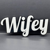 WIFEY 3D Emblem – Custom Multicolor Acrylic Car Exterior Badge (1PC)