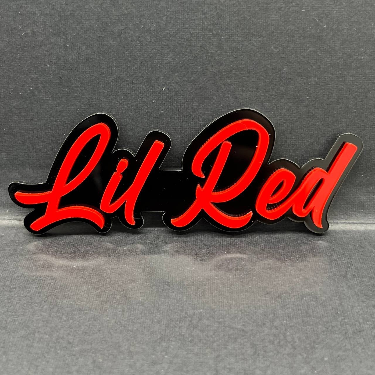 1PC Lil' Red Emblem – Custom 3D Multicolor Acrylic Fender & Tailgate Car Sticke
