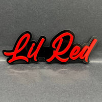 1PC Lil' Red Emblem – Custom 3D Multicolor Acrylic Fender & Tailgate Car Sticke