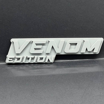 1PC Venom Grey Emblem Badass 3D Acrylic Multicolor Car Exterior Fender Tailgate