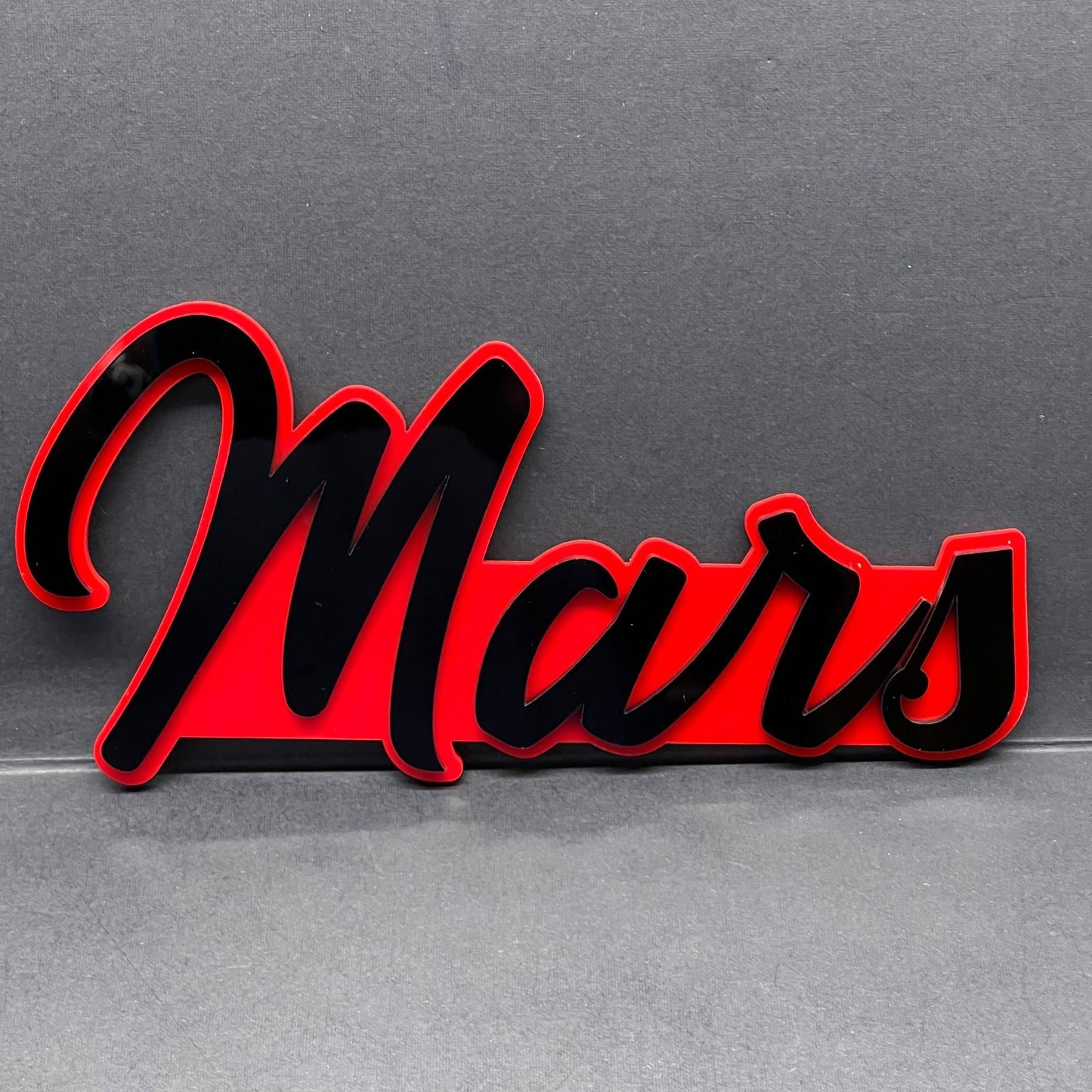 1PC MARS Emblem – 3D Multicolor Acrylic Car & SUV Fender Badge