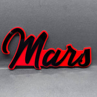 1PC MARS Emblem – 3D Multicolor Acrylic Car & SUV Fender Badge