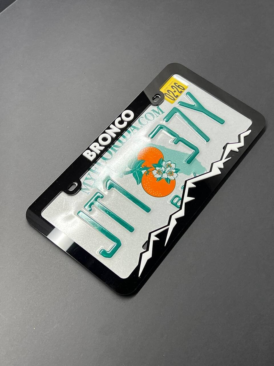 BRONCO Custom LICENSE PLATE FRAME COLOR CHOICE -HIKING-MOUNTAINS-CAMPING