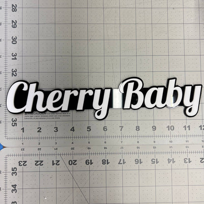 1PC CHERRY BABY Emblem – Custom 3D Multicolor Acrylic Fender & Trunk Badge