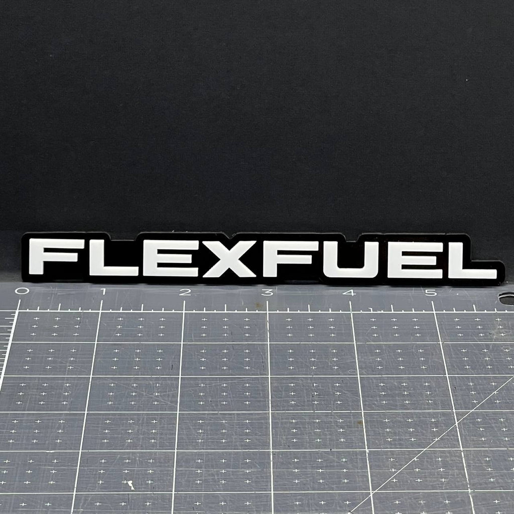 1PC FLEXFUEL Emblem – 3D Multicolor Acrylic Car Badge Decal for Fender/Trunk