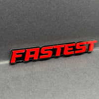 1pc FASTEST Multicolor 3D Emblem – Acrylic Fender or Trunk Car Badge