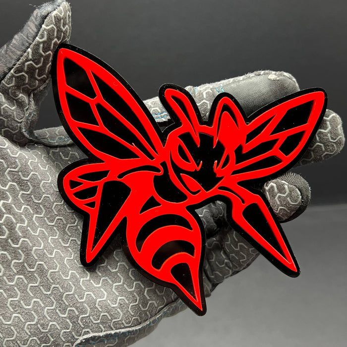 Hornet Bee 3D Acrylic Emblem Set – Custom Aggressive Fender Badges (2PCS)