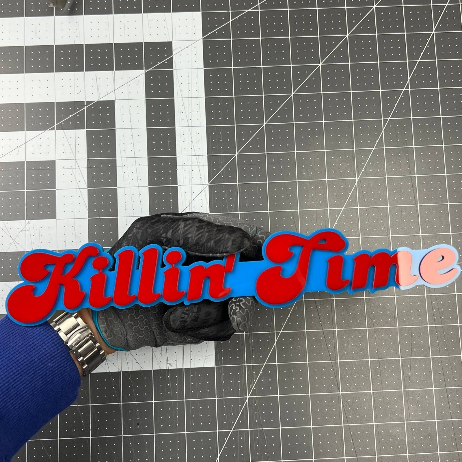 1PC KILLIN TIME Emblem – 3D Multicolor Acrylic Fender Trunk Badge Decal