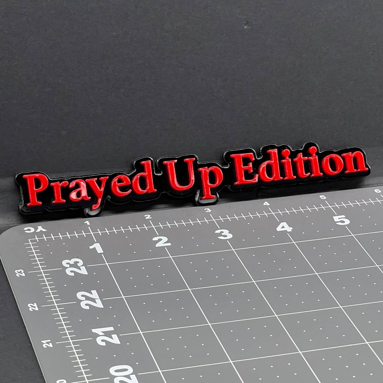1x Prayed Up Edition Emblem 3D Multicolor Acrylic Car Badge Fender & Trunk Decal