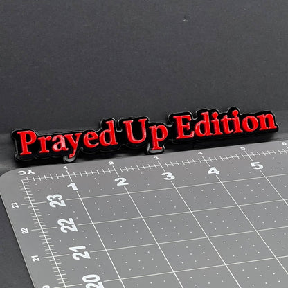 1x Prayed Up Edition Emblem 3D Multicolor Acrylic Car Badge Fender & Trunk Decal