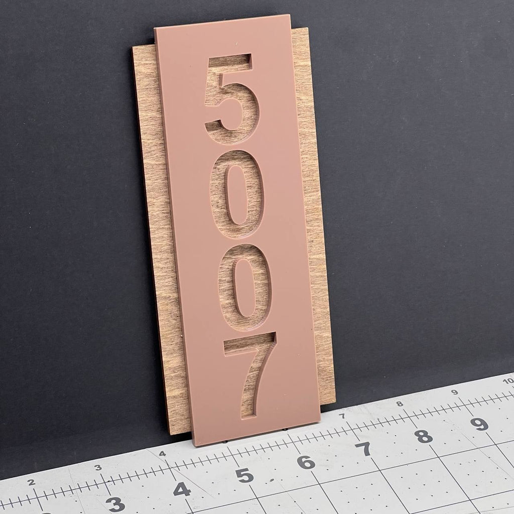 Hotel Room Number Sign – Wood & Acrylic Apartment Door Signage Custom