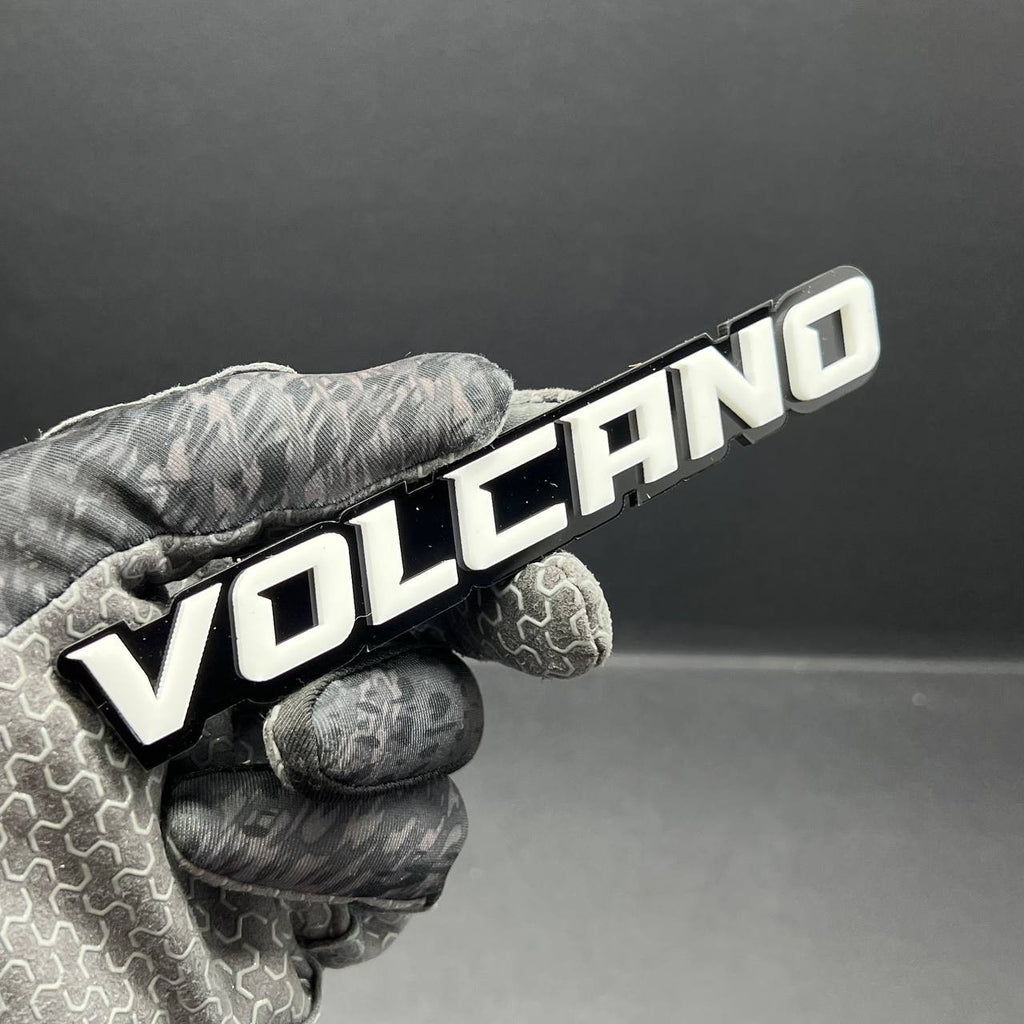 1PCS VOLCANO Emblem – 3D Multicolor Acrylic Car, Truck & SUV Badge Decal