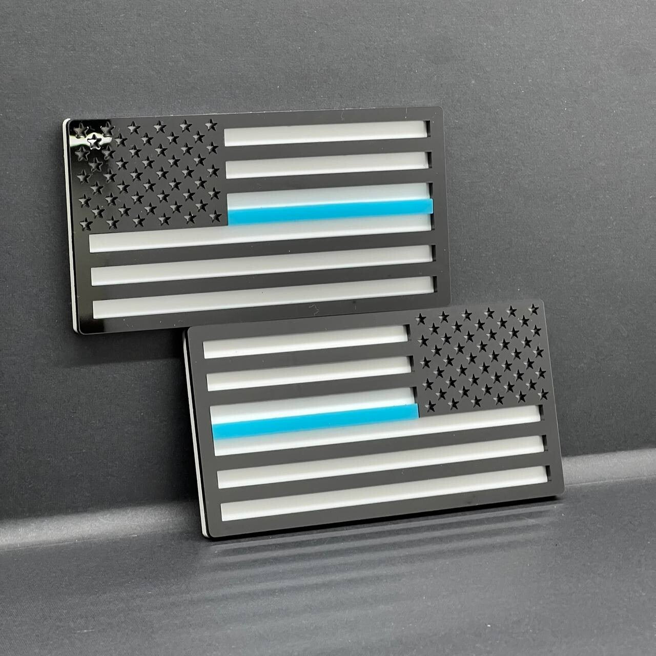 2pcs American Flag Emblem Decal Thin Blue line FENDER EMBLEM BADGE FENDER Flag