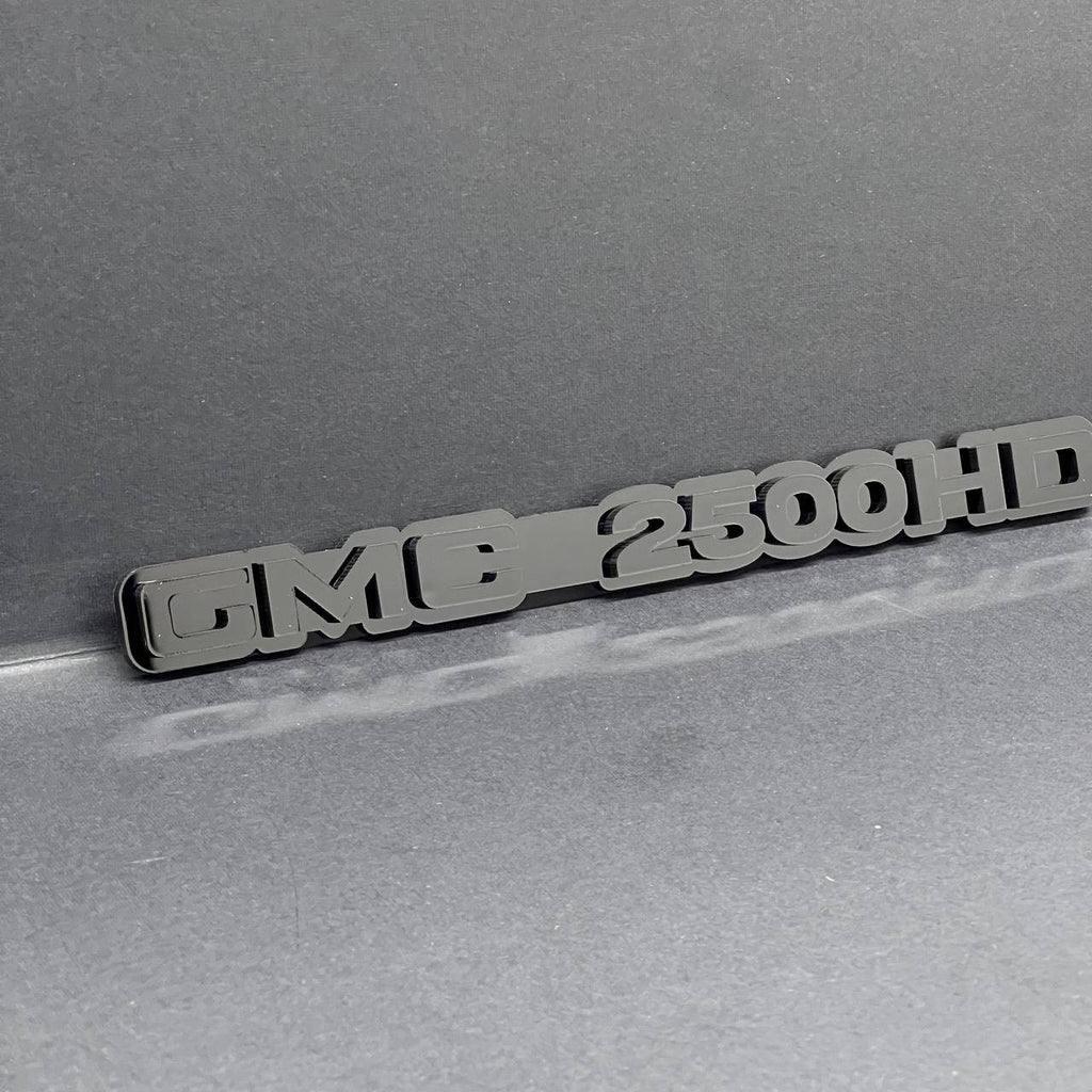 2pcs GMC 2500 HD Emblems Black on Black – Side Fender Badges GMC 2500 HD