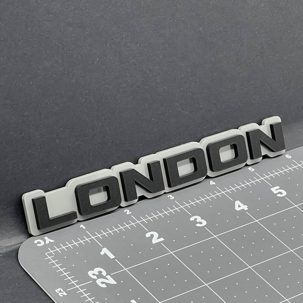 1PC LONDON Emblem – 3D Acrylic Tailgate Badge Decal for Car Truck SUV