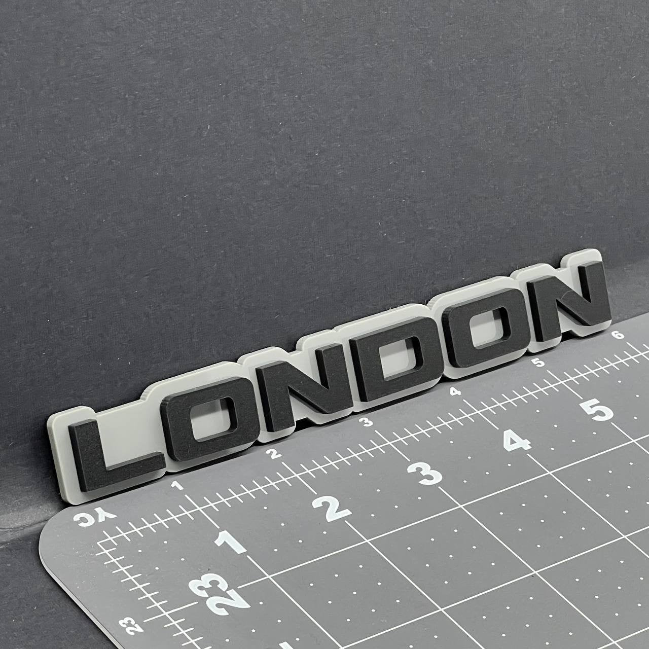 1PC LONDON Emblem – 3D Acrylic Tailgate Badge Decal for Car Truck SUV