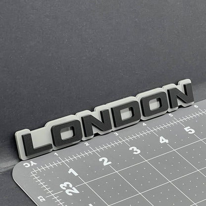 1PC LONDON Emblem – 3D Acrylic Tailgate Badge Decal for Car Truck SUV