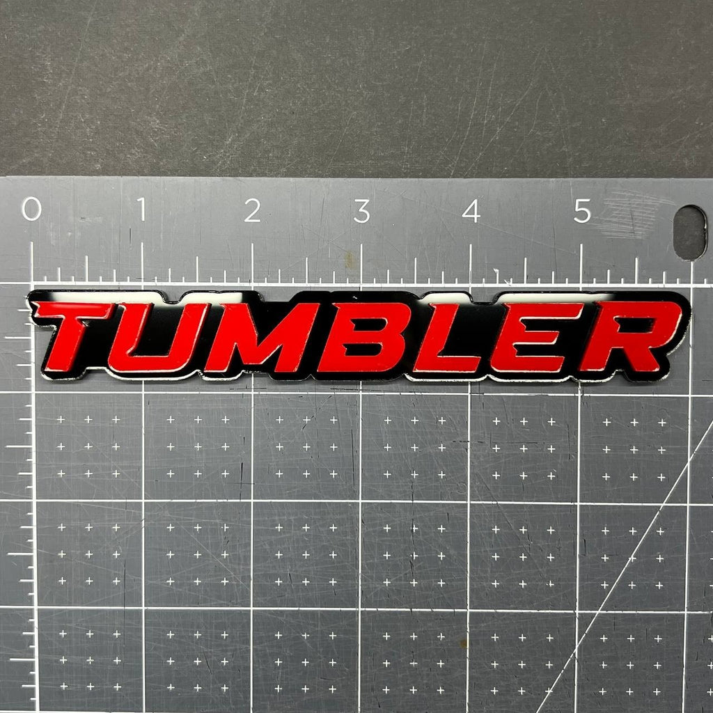 1PC TUMBLER Emblem – 3D Acrylic Tailgate Badge Decal for Car, Truck, SUV