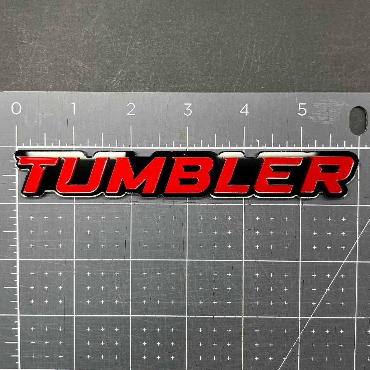 1PC TUMBLER Emblem – 3D Acrylic Tailgate Badge Decal for Car, Truck, SUV
