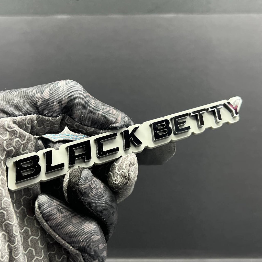 1PC Black Betty Emblem – 3D Multicolor Acrylic Fender & Trunk Car Badge