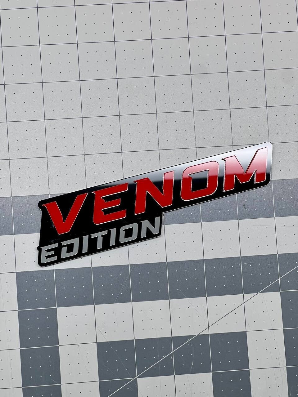 1PCS Red Venom Edition Emblem Car Badges Badass 3D Sticker Decal Multicolor